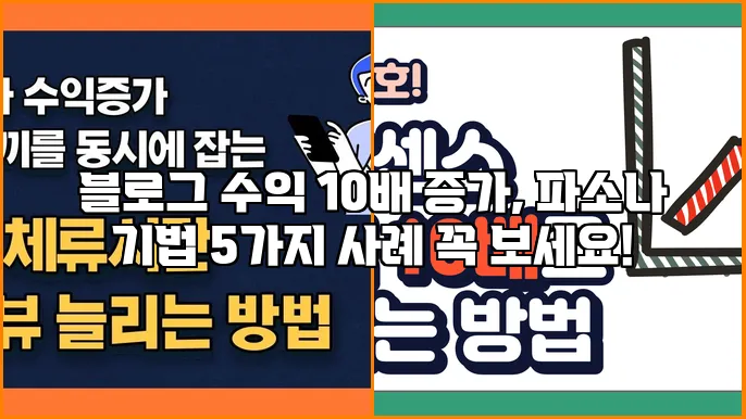 블로그 수익 10배 증가, 파소나 기법 5가지 사례 꼭 보세요!