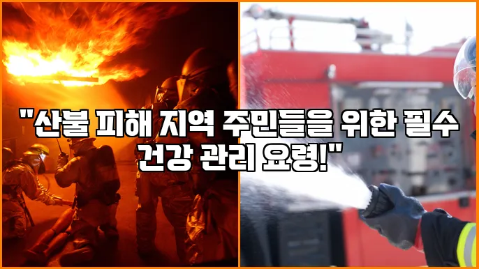 "산불 피해 지역 주민들을 위한 필수 건강 관리 요령!"