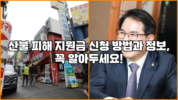 산불 피해 지원금 신청 방법과 정보, 꼭 알아두세요!