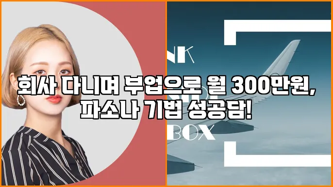회사 다니며 부업으로 월 300만원, 파소나 기법 성공담!