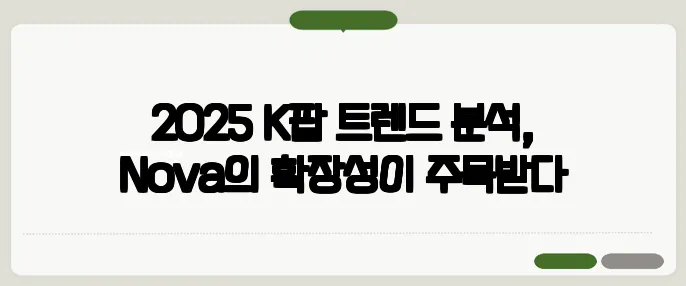2025 K팝 트렌드 분석, Nova의 확장성이 주목받다