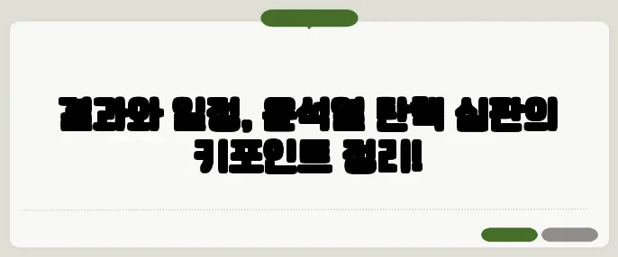 결과와 일정, 윤석열 탄핵 심판의 키포인트 정리!