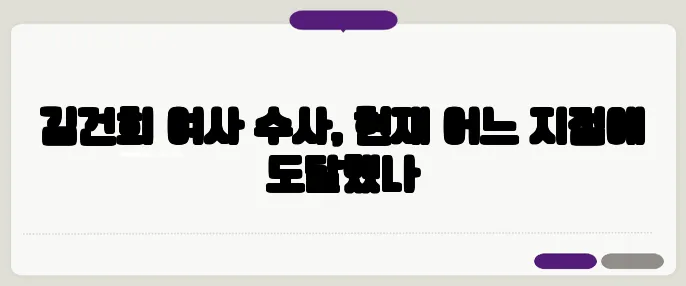 김건희 여사 수사, 현재 어느 지점에 도달했나