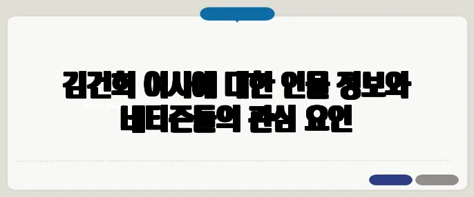 김건희 여사에 대한 인물 정보와 네티즌들의 관심 요인