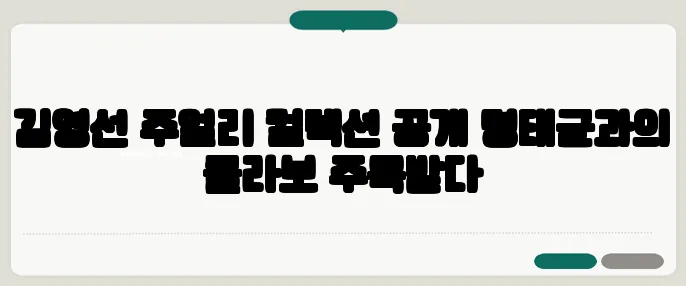 김영선 주얼리 컬렉션 공개 명태균과의 콜라보 주목받다