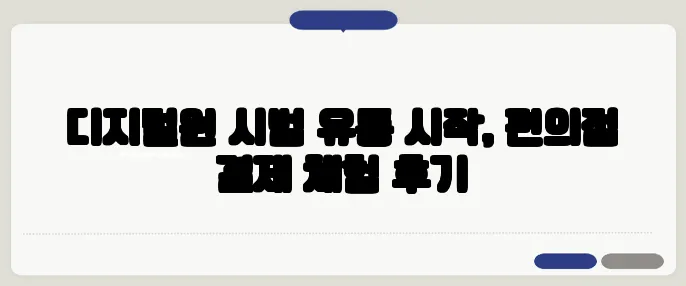 디지털원 시범 유통 시작, 편의점 결제 체험 후기