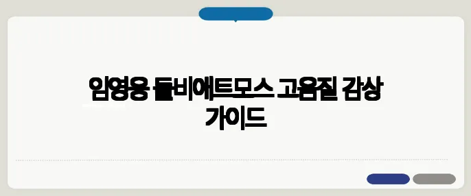 임영웅 돌비애트모스 고음질 감상 가이드