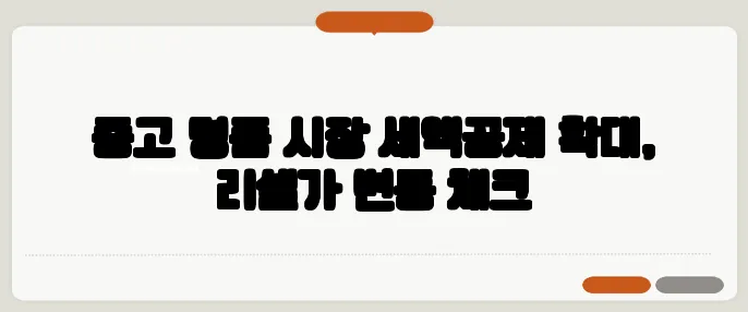 중고 명품 시장 세액공제 확대, 리셀가 변동 체크