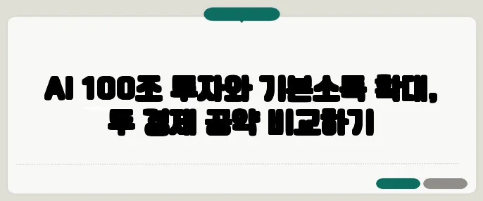 AI 100조 투자와 기본소득 확대, 두 경제 공약 비교하기