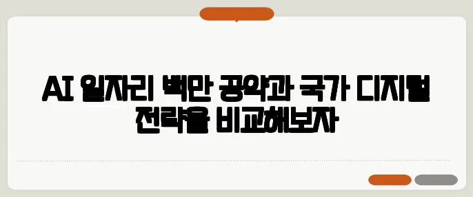 AI 일자리 백만 공약과 국가 디지털 전략을 비교해보자