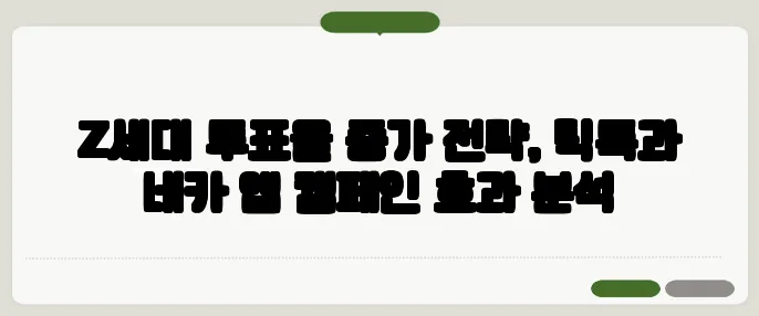 Z세대 투표율 증가 전략, 틱톡과 네카 앱 캠페인 효과 분석