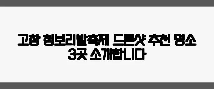 고창 청보리밭축제 드론샷 추천 명소 3곳 소개합니다