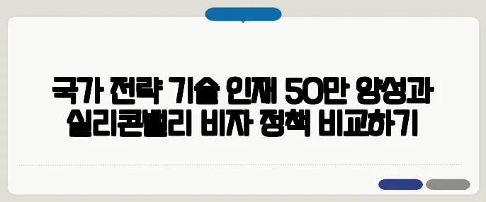 국가 전략 기술 인재 50만 양성과 실리콘밸리 비자 정책 비교하기