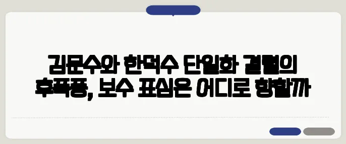김문수와 한덕수 단일화 결렬의 후폭풍, 보수 표심은 어디로 향할까