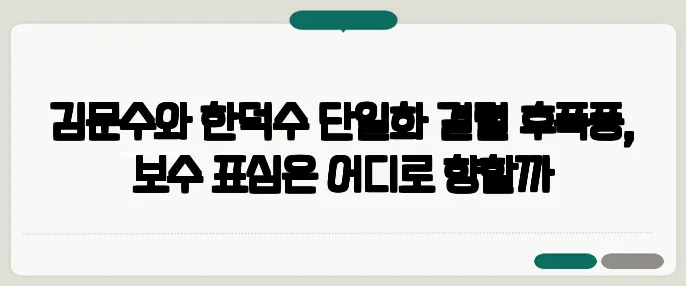 김문수와 한덕수 단일화 결렬 후폭풍, 보수 표심은 어디로 향할까