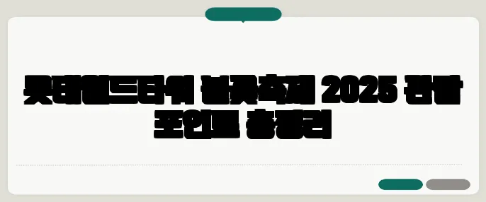 롯데월드타워 불꽃축제 2025 관람 포인트 총정리
