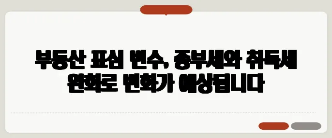 부동산 표심 변수, 종부세와 취득세 완화로 변화가 예상됩니다