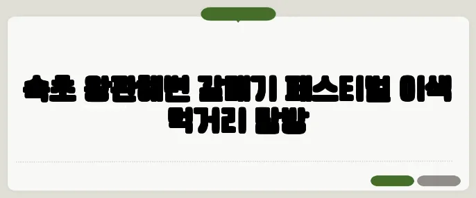 속초 왕관해변 갈매기 페스티벌 이색 먹거리 탐방