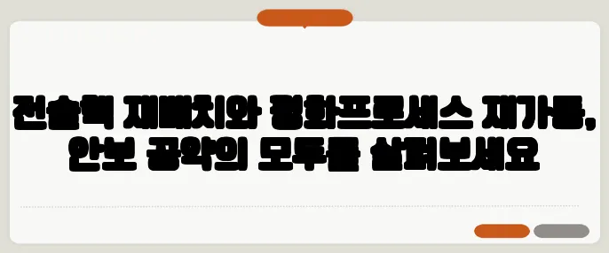 전술핵 재배치와 평화프로세스 재가동, 안보 공약의 모두를 살펴보세요