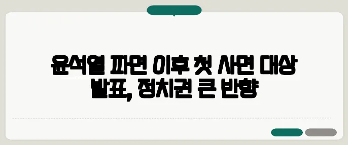 윤석열 파면 이후 첫 사면 대상 발표, 정치권 큰 반향