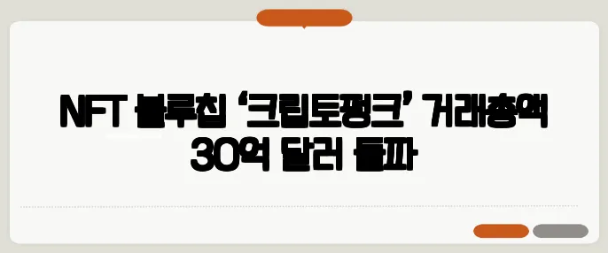 NFT 블루칩 ‘크립토펑크’ 거래총액 30억 달러 돌파