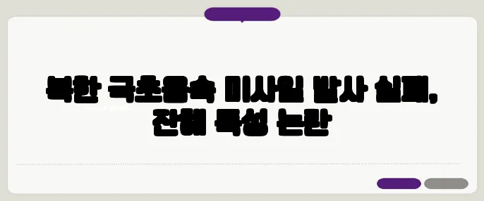 북한 극초음속 미사일 발사 실패, 잔해 독성 논란