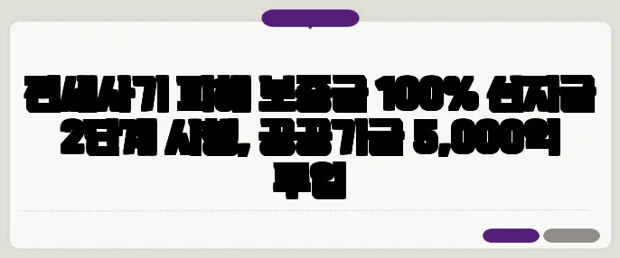 전세사기 피해 보증금 100% 선지급 2단계 시행, 공공기금 5,000억 투입
