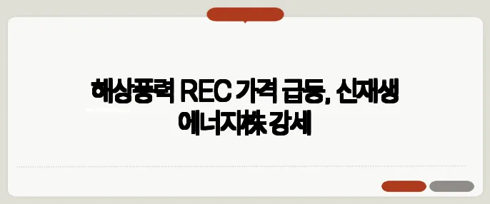 해상풍력 REC 가격 급등, 신재생 에너지株 강세