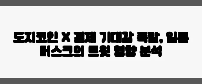 도지코인 X 결제 기대감 폭발, 일론 머스크의 트윗 영향 분석