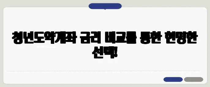 청년도약계좌 금리 비교를 통한 현명한 선택!